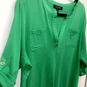 Ralph Lauren Green Low Cut Shirt